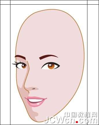 Illustrator鼠绘教程:插画人物系列之清纯美女的绘制_中国教程网