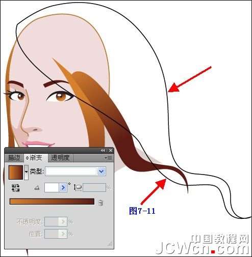 Illustrator鼠绘教程：插画人物系列之清纯美女的绘制_中国教程网