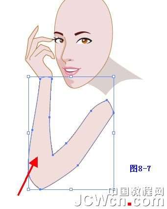 Illustrator鼠绘教程:插画人物系列之清纯美女的绘制-中_中国教程网
