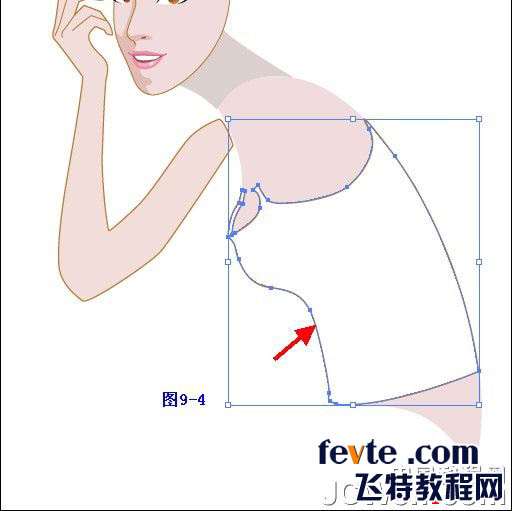 Illustrator鼠绘教程:插画人物系列之清纯美女的绘制-中_中国教程网