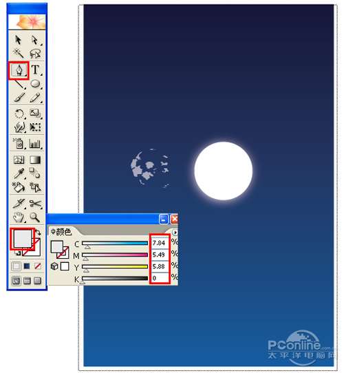 AI制作中秋贺卡 优图宝 AI实例教程