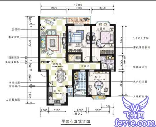 用Coreldraw9制作室内装修彩色平面图 优图宝 CorelDraw实例教程