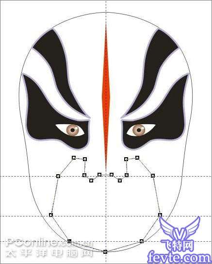Coreldraw绘制逼真京剧脸谱 优图宝 CorelDraw实例教程