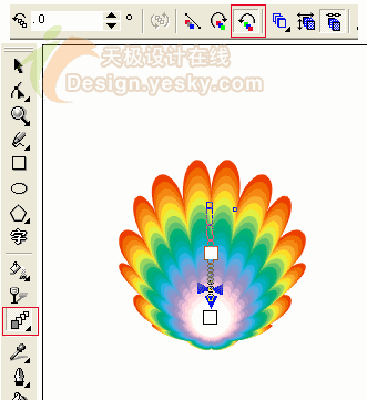 CDR交互式变形绘制斑斓孔雀 优图宝 CDR实例教程