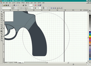 CDR绘制左轮手枪实例教程 优图宝 CDR实例教程