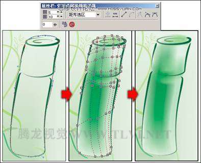 CDR绘制水彩竹子 优图宝 CDR实例教程