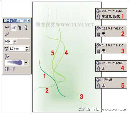 CDR绘制水彩竹子 优图宝 CDR实例教程