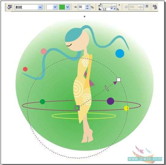 CorelDRAW鼠绘教程：打造卡通风格少女插画 优图宝 CDR实例教程