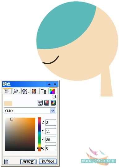 CorelDRAW鼠绘教程：打造卡通风格少女插画 优图宝 CDR实例教程