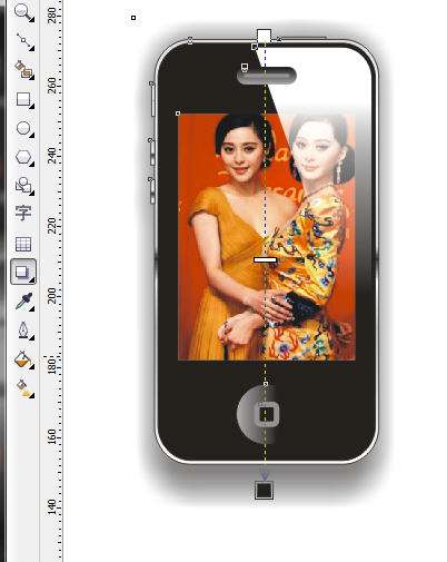 CDR绘制简洁IPHONE4手机教程 优图宝 CDR实例教程18.jpg