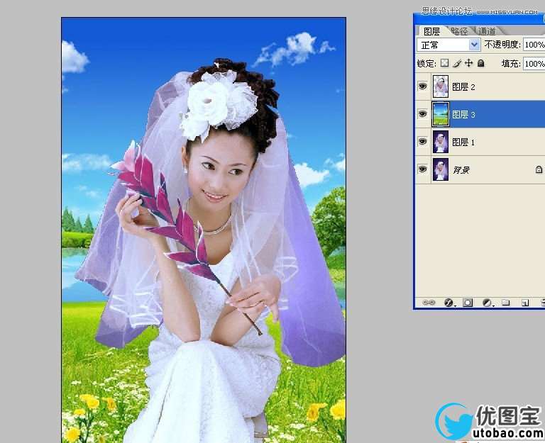 Photoshop慢方法细心抠出婚纱照,PS教程,16xx8.com教程网
