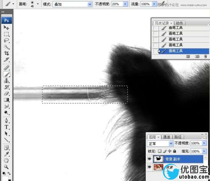 Photoshop使用通道混合器给狗狗抠图,PS教程,16xx8.com教程网