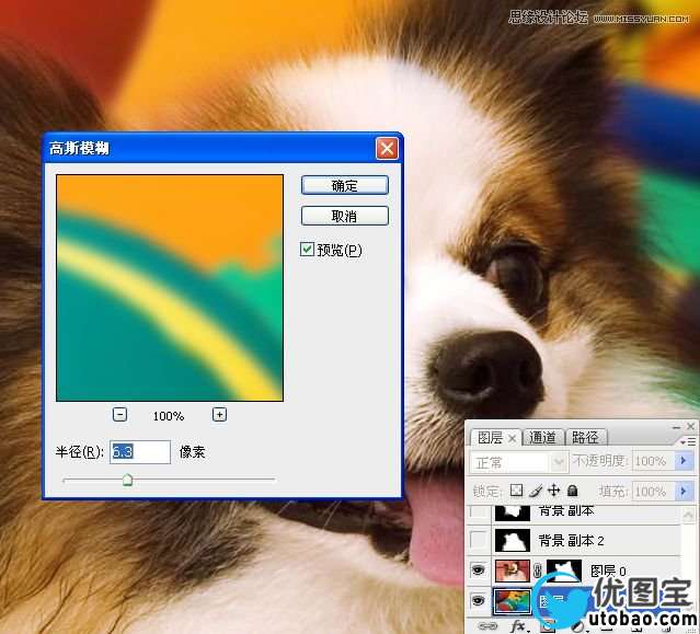 Photoshop使用通道混合器给狗狗抠图,PS教程,16xx8.com教程网