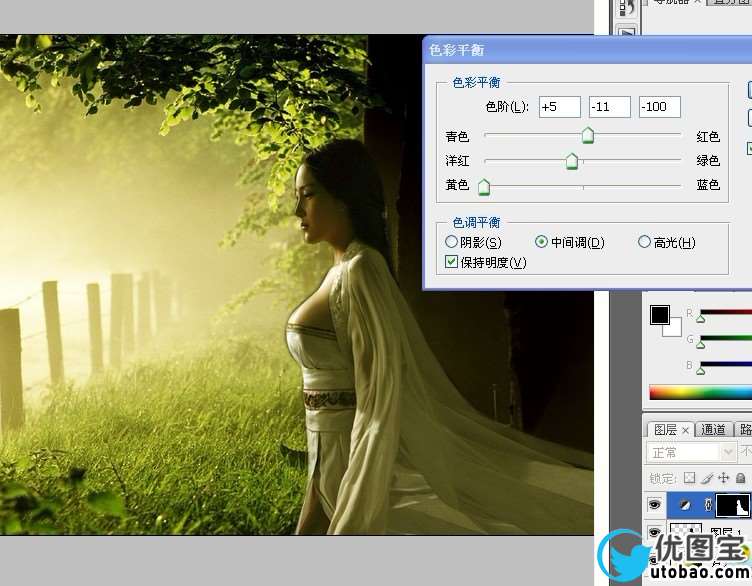 Photoshop根据图片场景抠出美女图片,PS教程,