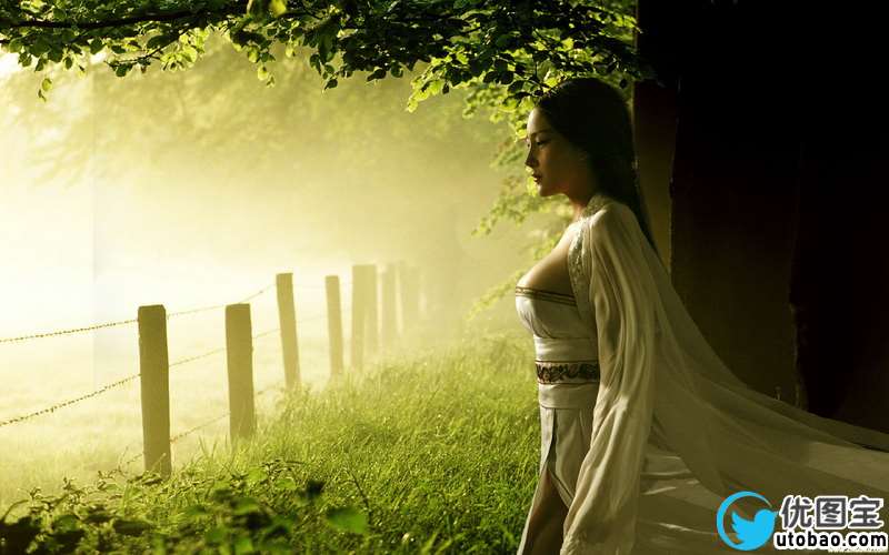 Photoshop根据图片场景抠出美女图片,PS教程,