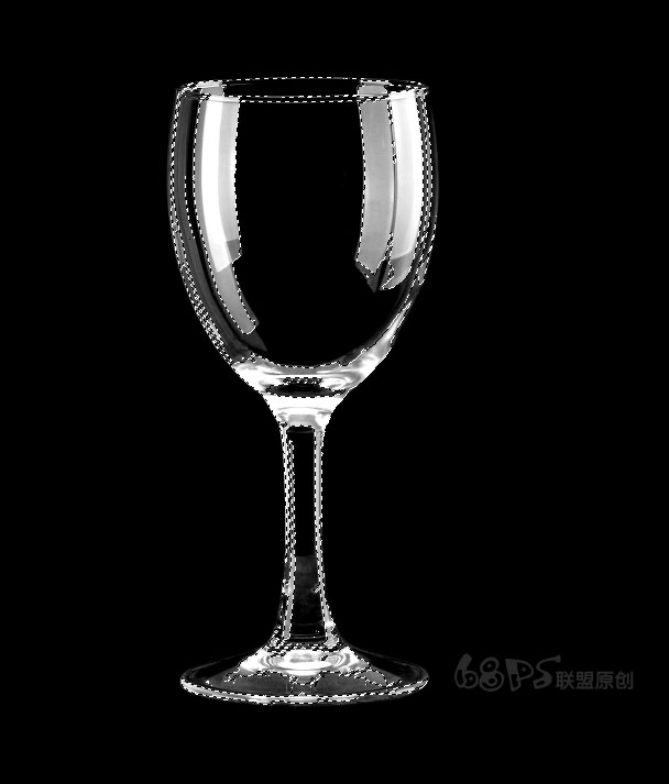 抠玻璃,抠透明红酒酒杯教程_www.utobao.com