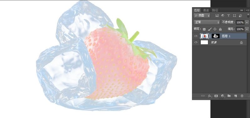 抠冰块，利用图层蒙版快速抠冰块。_www.utobao.com