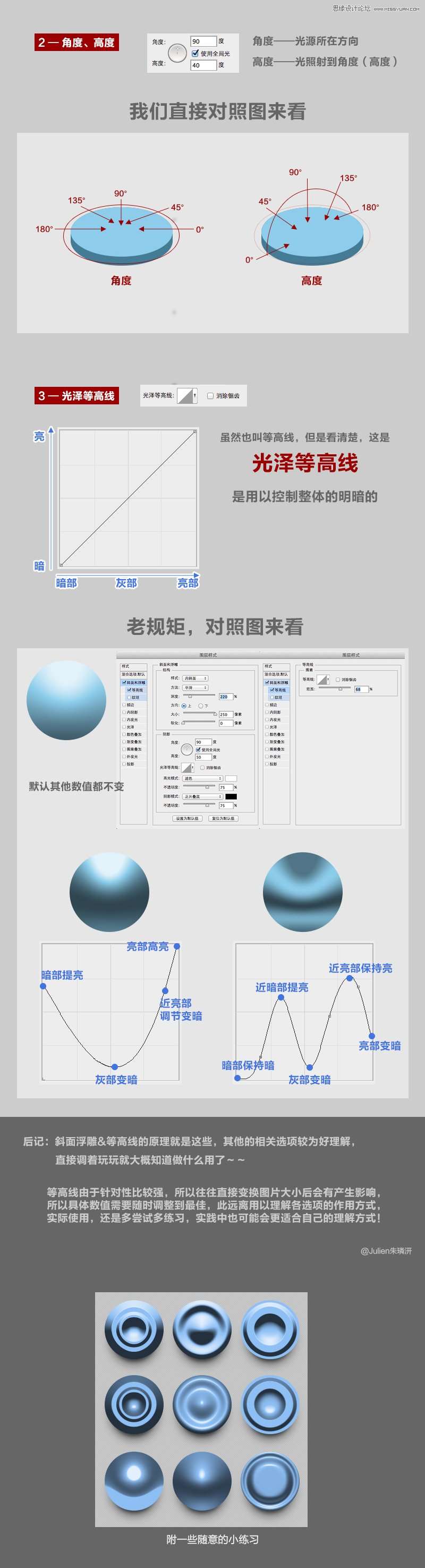 Photoshop详细解析斜面浮雕和等高线原理,52photoshop教程