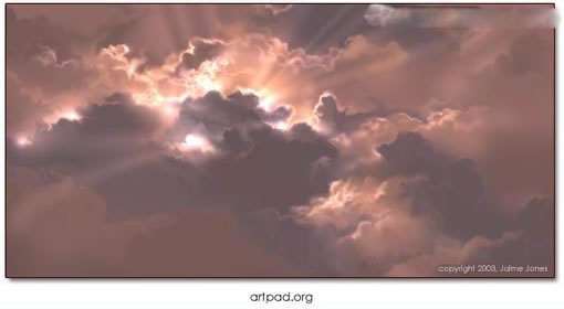 Photoshop绘制光线透过云层效果图,52photoshop教程