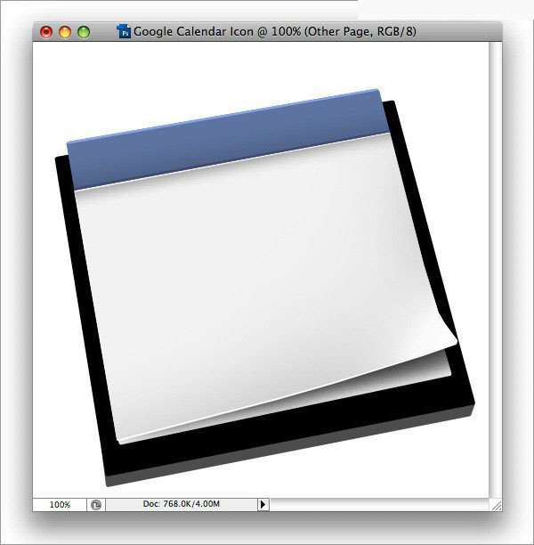Photoshop制作立体效果的日历图标,52photoshop教程