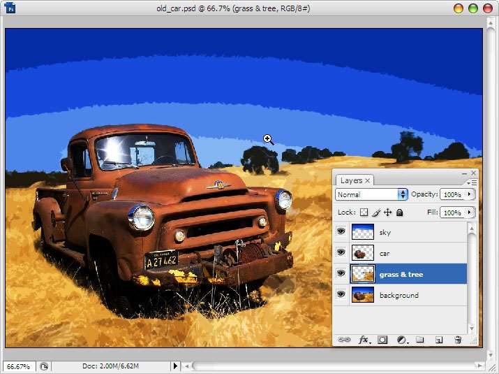 Use Photoshop's filters to make simple illustrations – understanding Cutout Filter