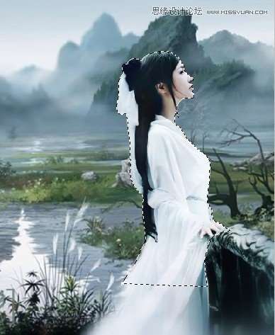 Photoshop制作中国风画卷美女场景,52photoshop教程