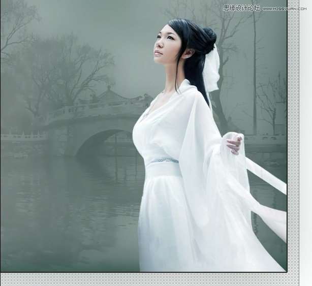 Photoshop制作中国风画卷美女场景,52photoshop教程