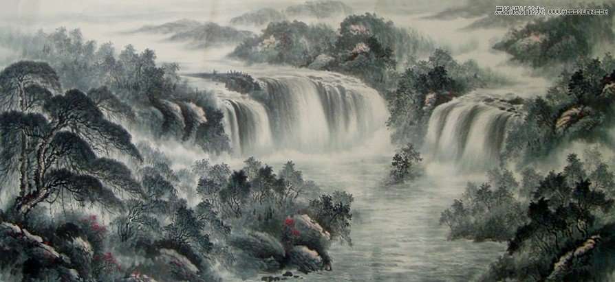 Photoshop制作中国风画卷美女场景,52photoshop教程
