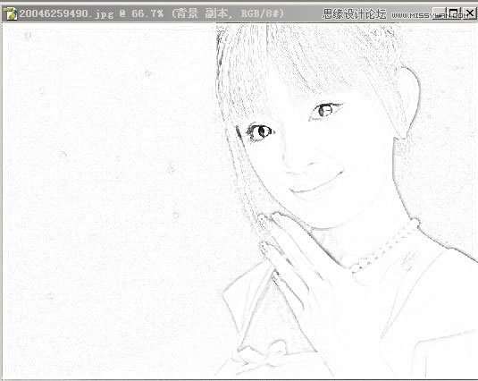 Photoshop详细把人像照片处理成素描效果,PS教程,思缘教程网