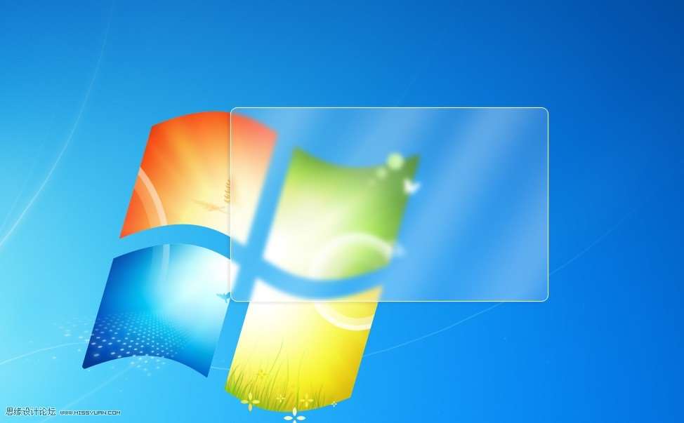 ps制作win7透明玻璃效果 三联