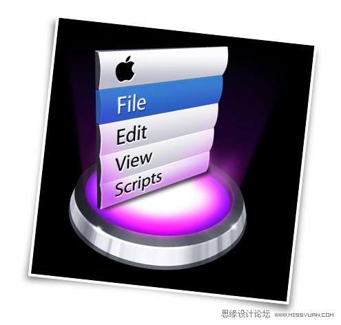 Photoshop制作Mac风格的程序导航图标,PS教程,思缘教程网