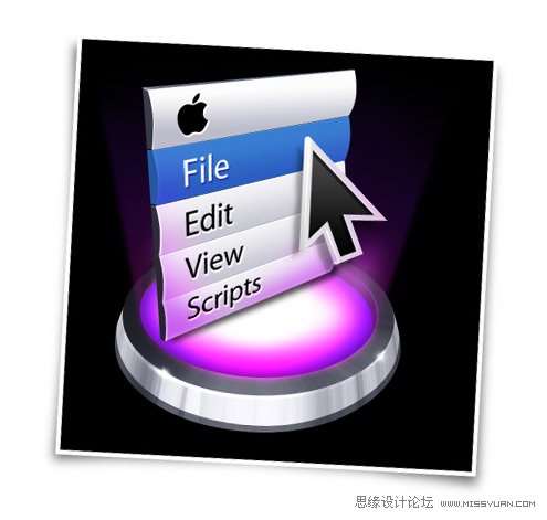 Photoshop制作Mac风格的程序导航图标,PS教程,思缘教程网