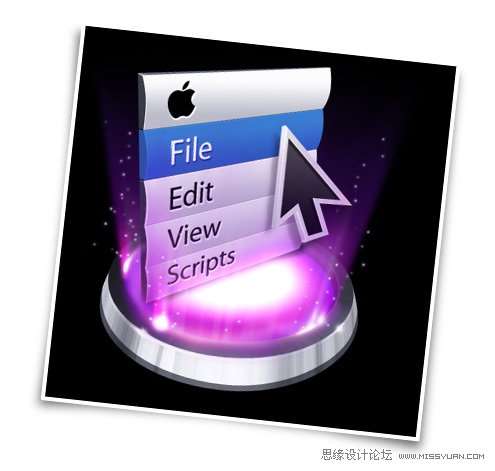 Photoshop制作Mac风格的程序导航图标,PS教程,思缘教程网
