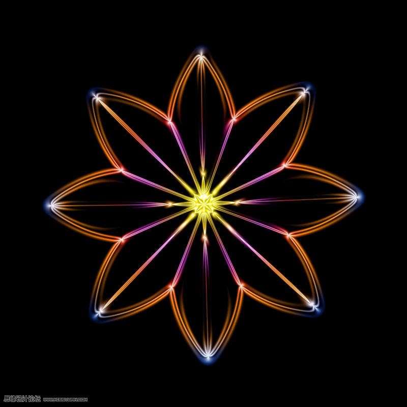 Photgoshop制作绚丽的梦幻花朵效果图,52photoshop教程