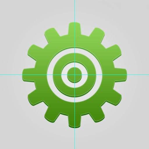 Photoshop使用形状工具制作立体齿轮图标,52photoshop教程