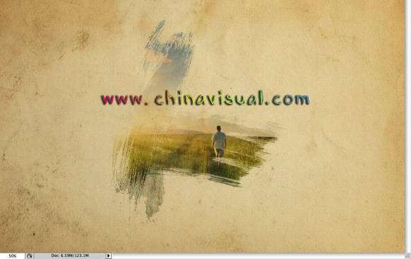 用PS画笔制作漂亮水彩照片效果