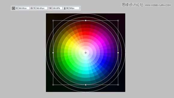 Photoshop绘制逼真的色环配色表效果图,52photoshop教程