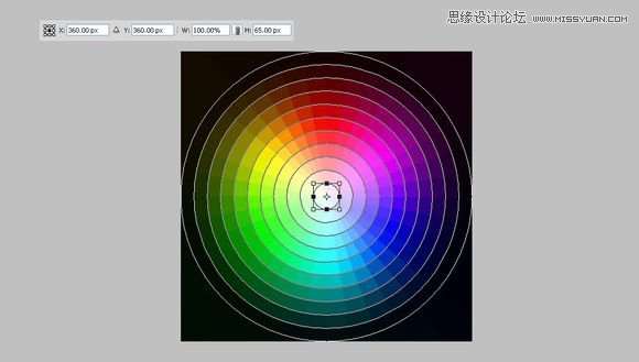 Photoshop绘制逼真的色环配色表效果图,52photoshop教程