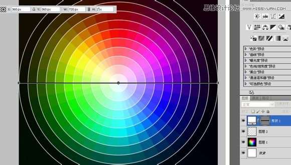 Photoshop绘制逼真的色环配色表效果图,52photoshop教程
