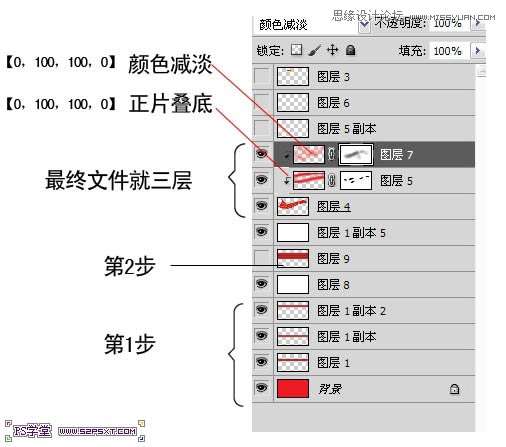 Photoshop利用变形工具制作红色飘带,52photoshop教程