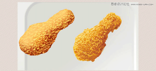 Photoshop绘制逼真的炸鸡翅图标教程