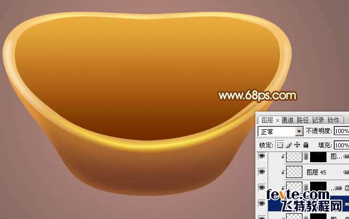 PS鼠绘金元宝 优图宝 PS鼠绘教程
