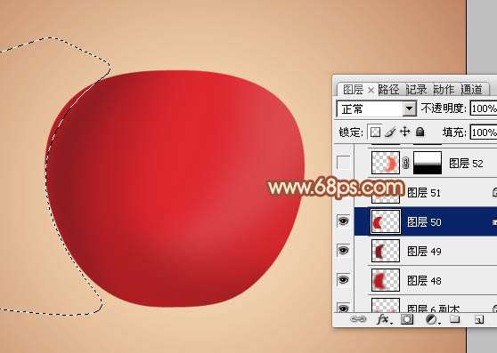 PS再次鼠绘红苹果 优图宝 PS鼠绘教程