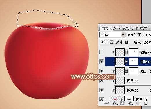 PS再次鼠绘红苹果 优图宝 PS鼠绘教程