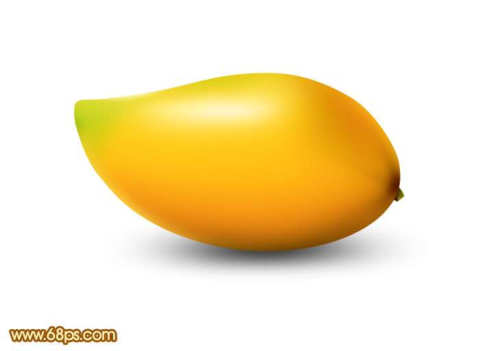 PS鼠绘超漂亮的芒果 优图宝 PS鼠绘教程Photoshop绘制一个芒果教程 三联教程