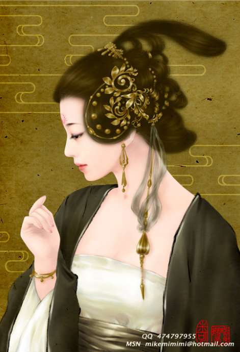 PS鼠绘唐朝风古装美女 优图宝 PS鼠绘教程
