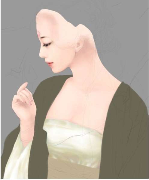 PS鼠绘唐朝风古装美女 优图宝 PS鼠绘教程