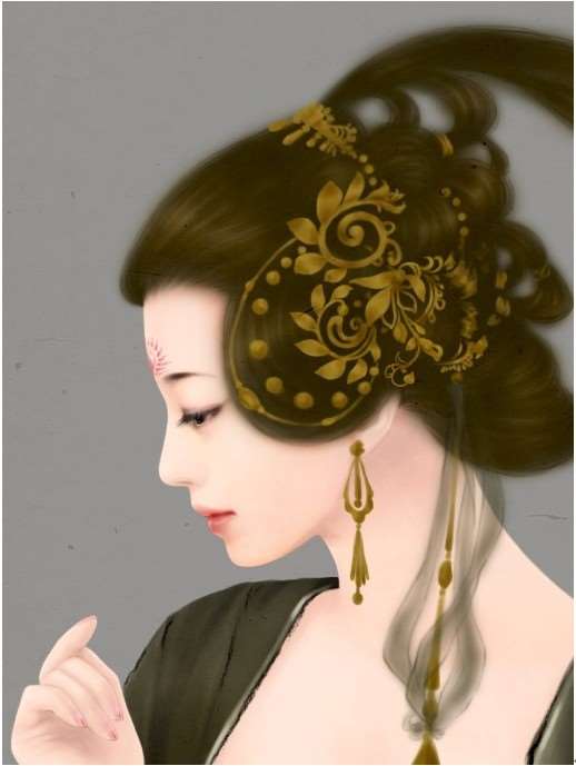 PS鼠绘唐朝风古装美女 优图宝 PS鼠绘教程