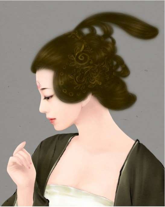 PS鼠绘唐朝风古装美女 优图宝 PS鼠绘教程