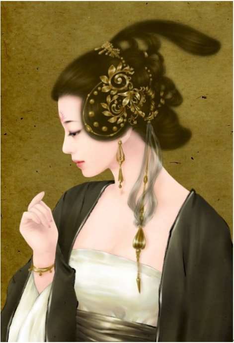 PS鼠绘唐朝风古装美女 优图宝 PS鼠绘教程